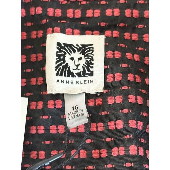 Anne Klein Women’s Mandarine Collar Jacket Black/Cinnamon Size 16 - Picture 4 of 12